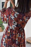 Load image into Gallery viewer, Bohemian Floral Wrap V-Neck Mini Dress