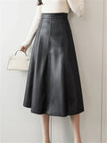Load image into Gallery viewer, Women&#39;s PU Leather S-XL  A-Line Skirts (Midi)